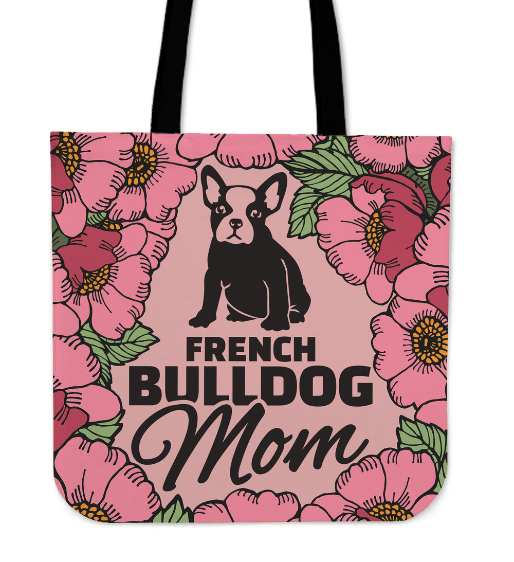 French Bulldog Mom Linen Tote Bag