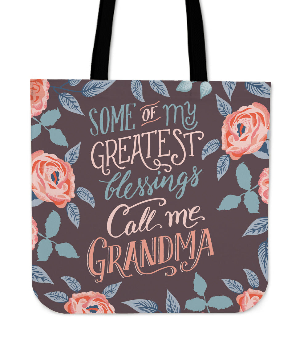 Call Me Grandma Linen Tote Bag