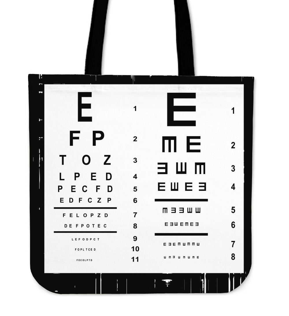 Optometrist Eye Chart Cloth Tote Bag