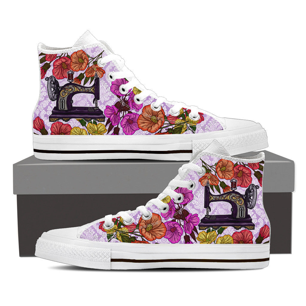 Sewing Machine Floral Shoes