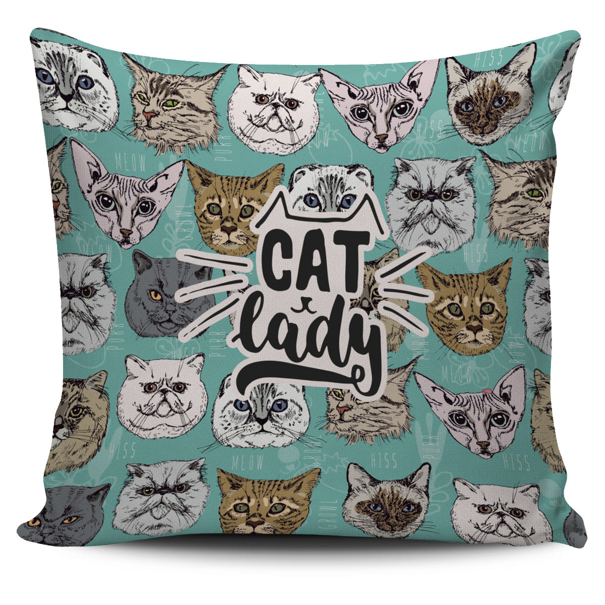 Cat Lady Pillow Cover