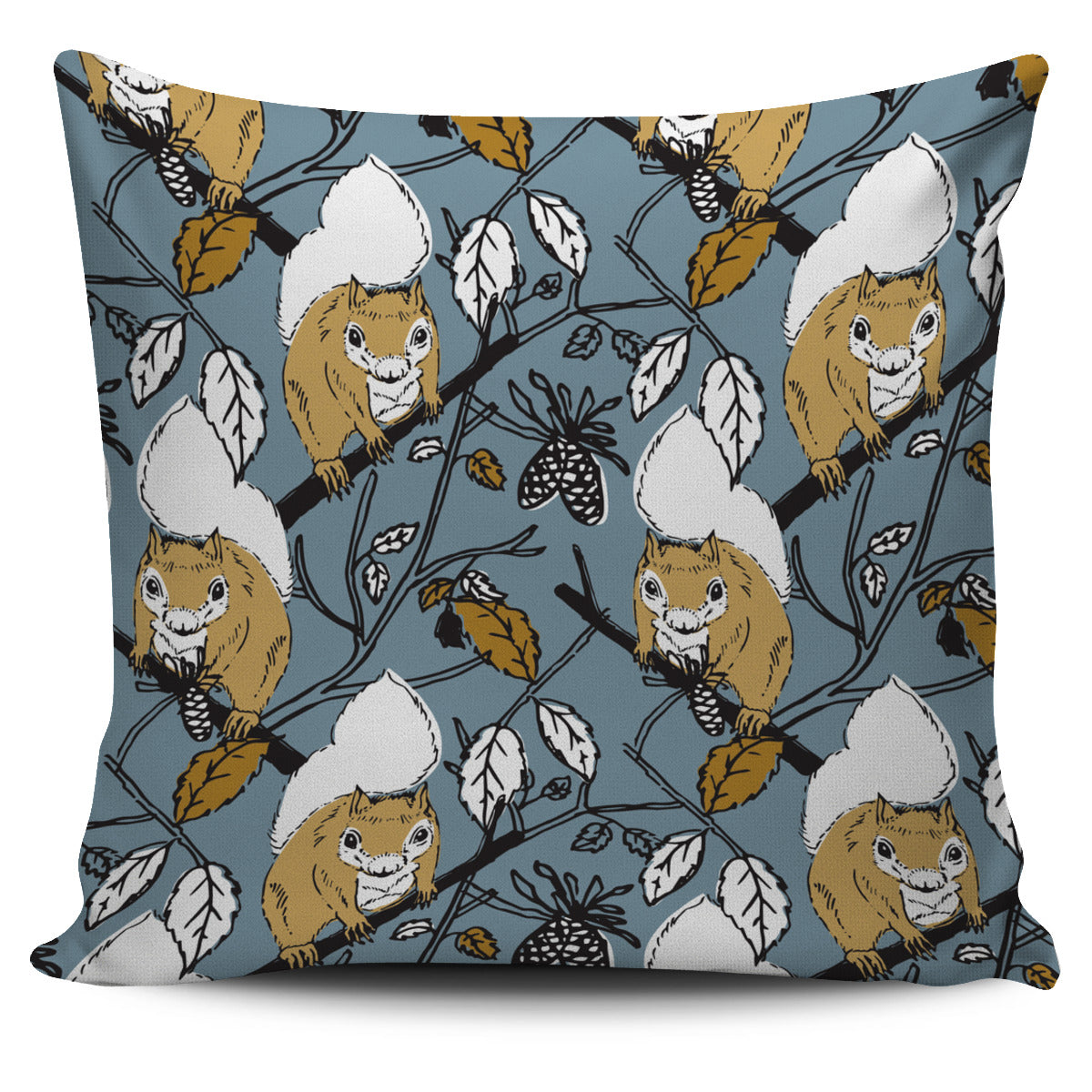 Forest Squirrel Pillow Cover