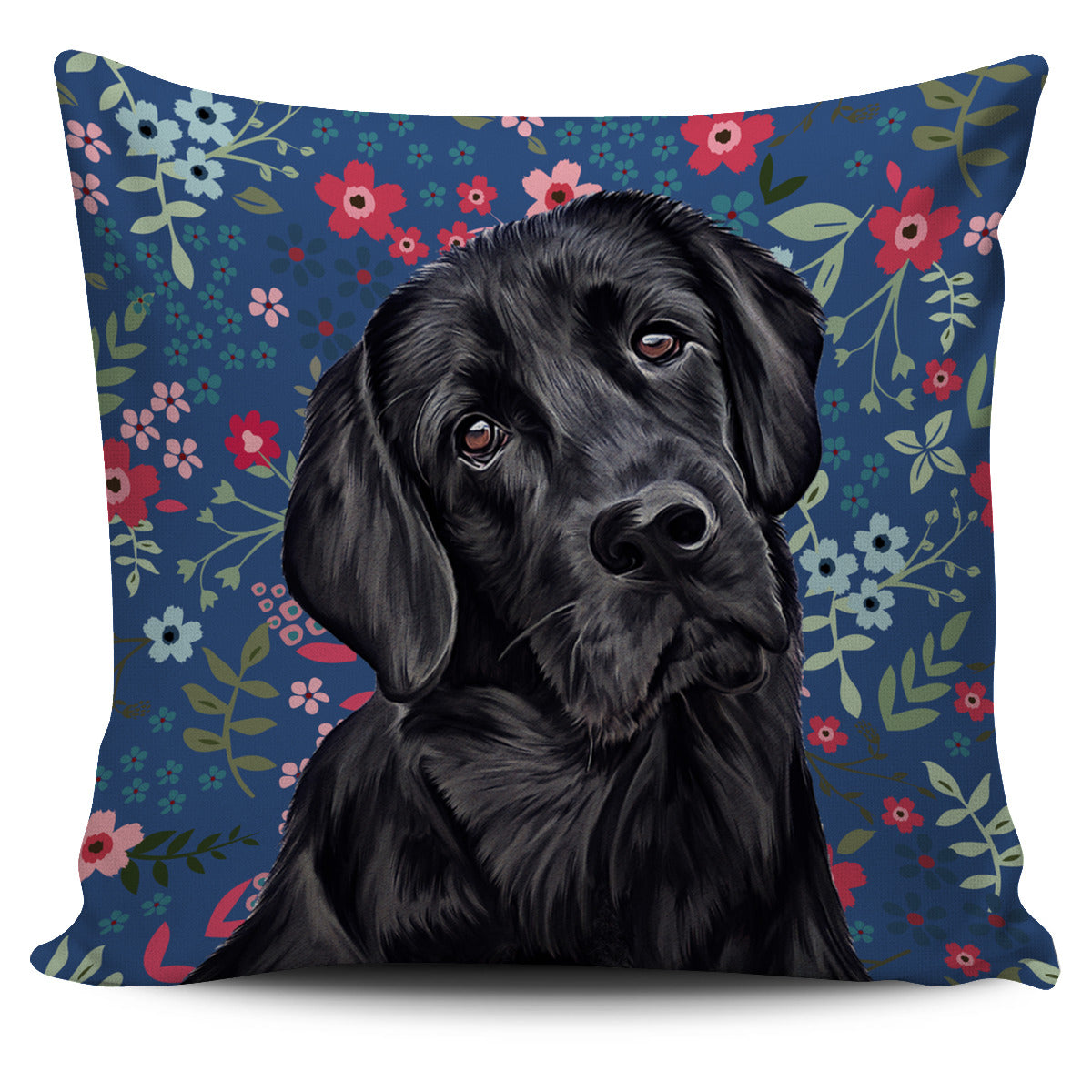 Black Lab Sweetheart Pillow Cover