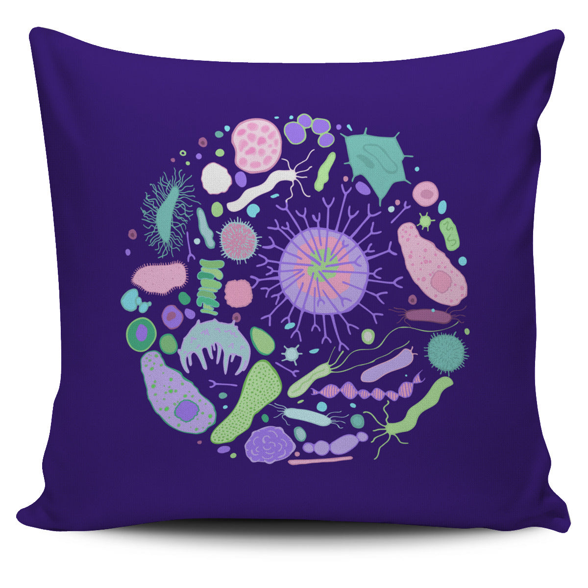 Virus And Bacteria Pillow Cover