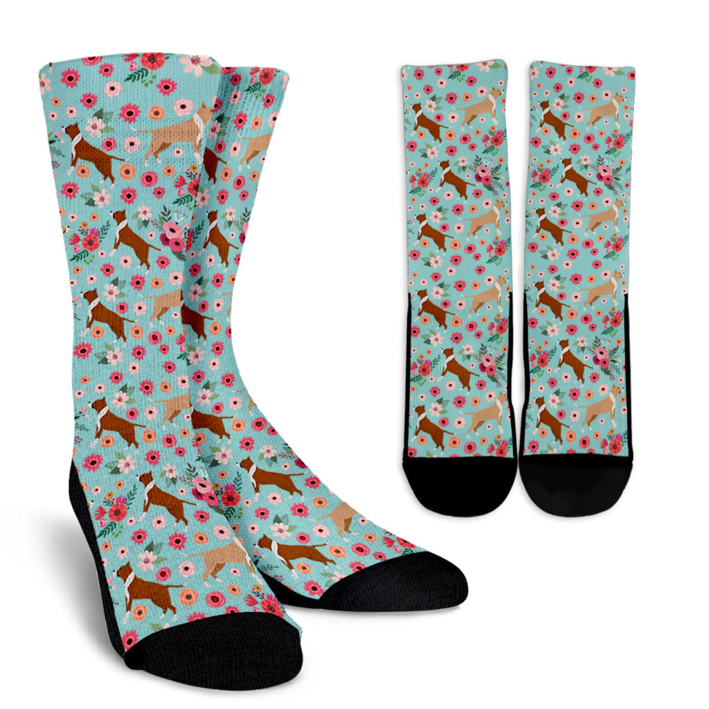 Pit Bull Flower Socks