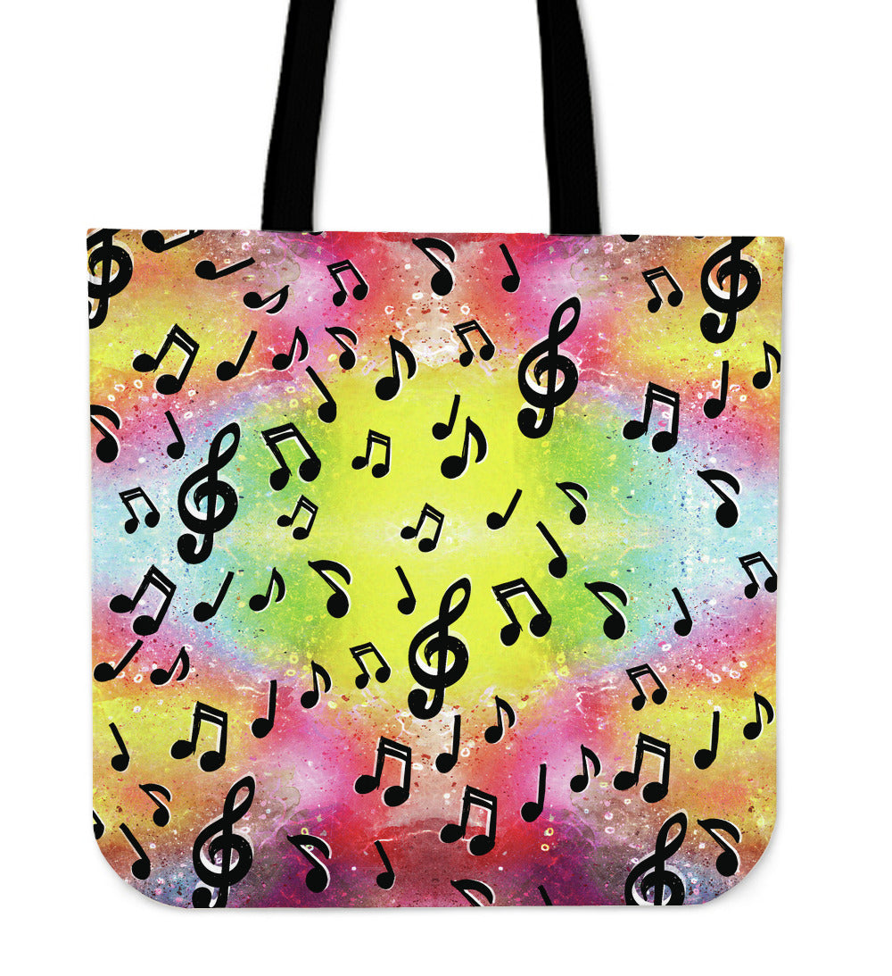 Cosmic Music Linen Tote Bag