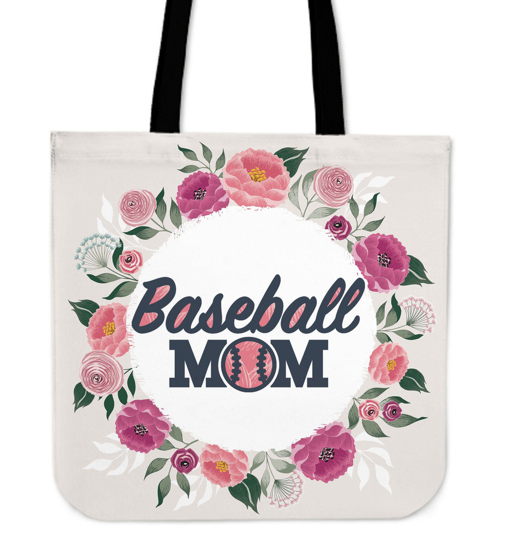 Baseball Mom Linen Tote Bag