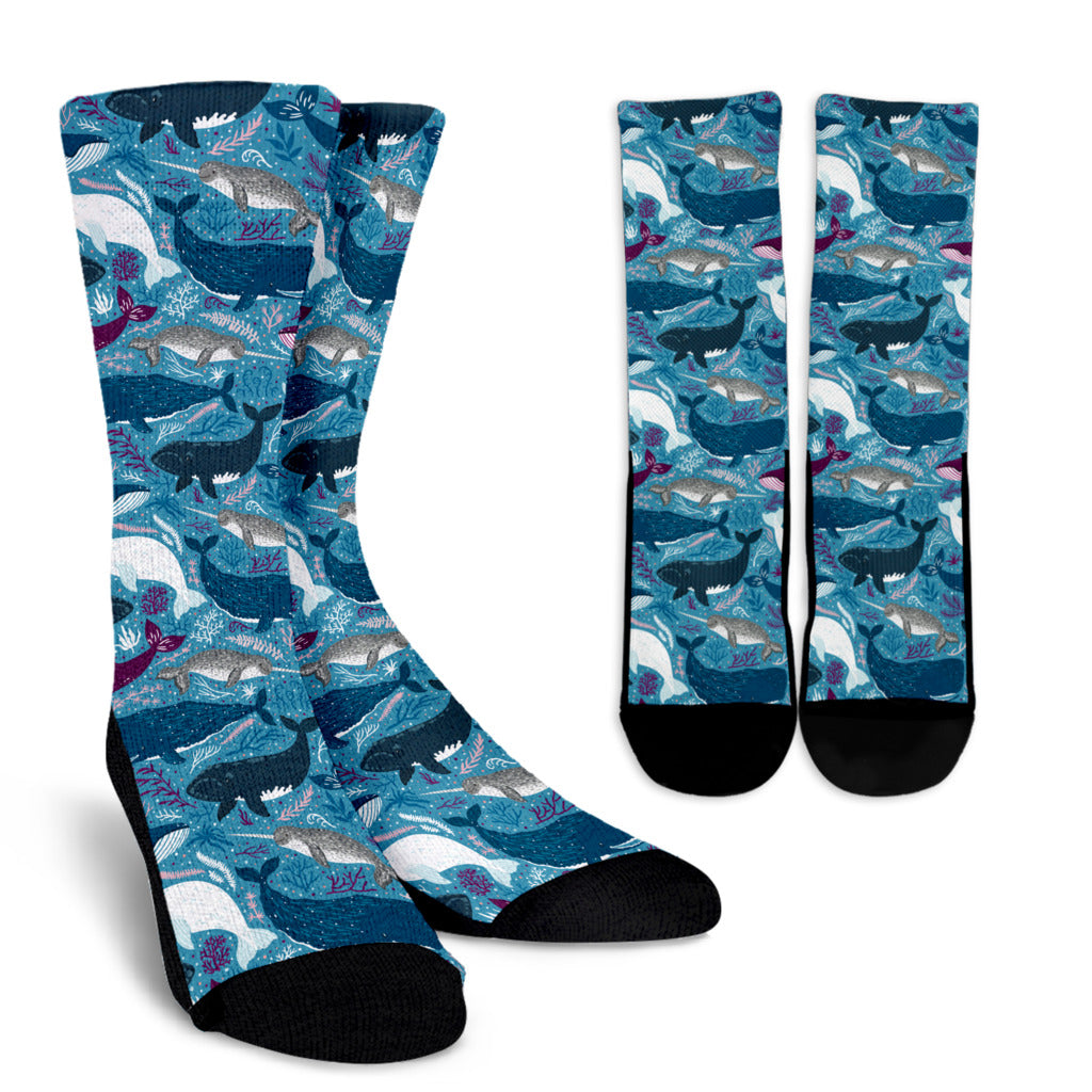 Whale Party Socks