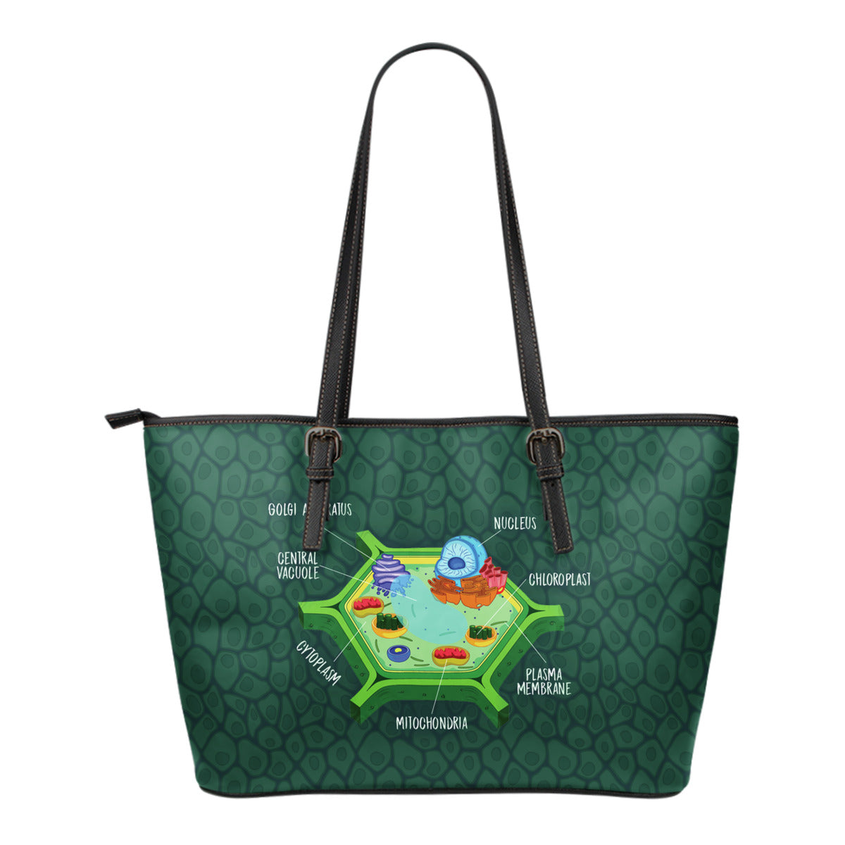 Plant Biology Leather Tote Bag