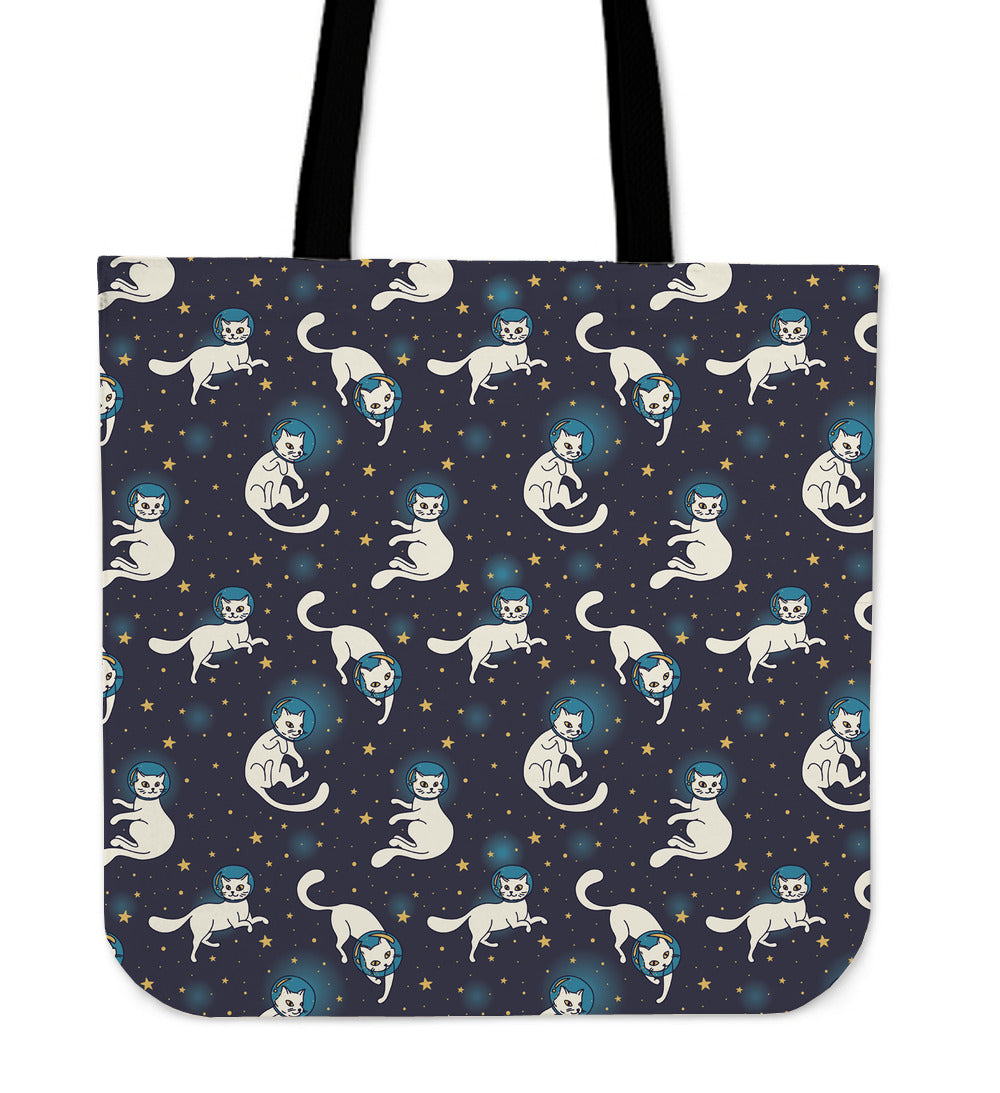 Space Kitty Linen Tote Bag