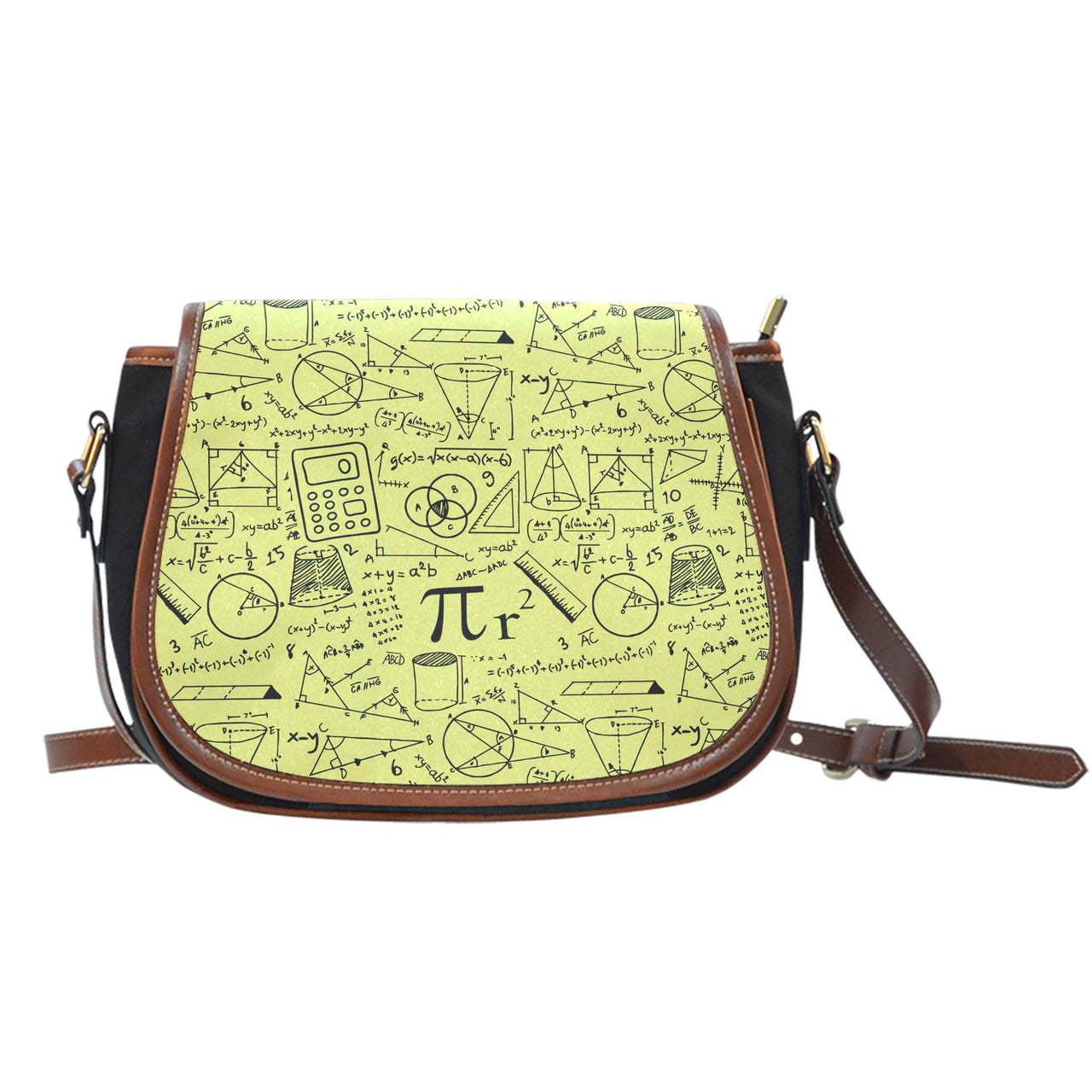 Math Pattern Saddle Bag