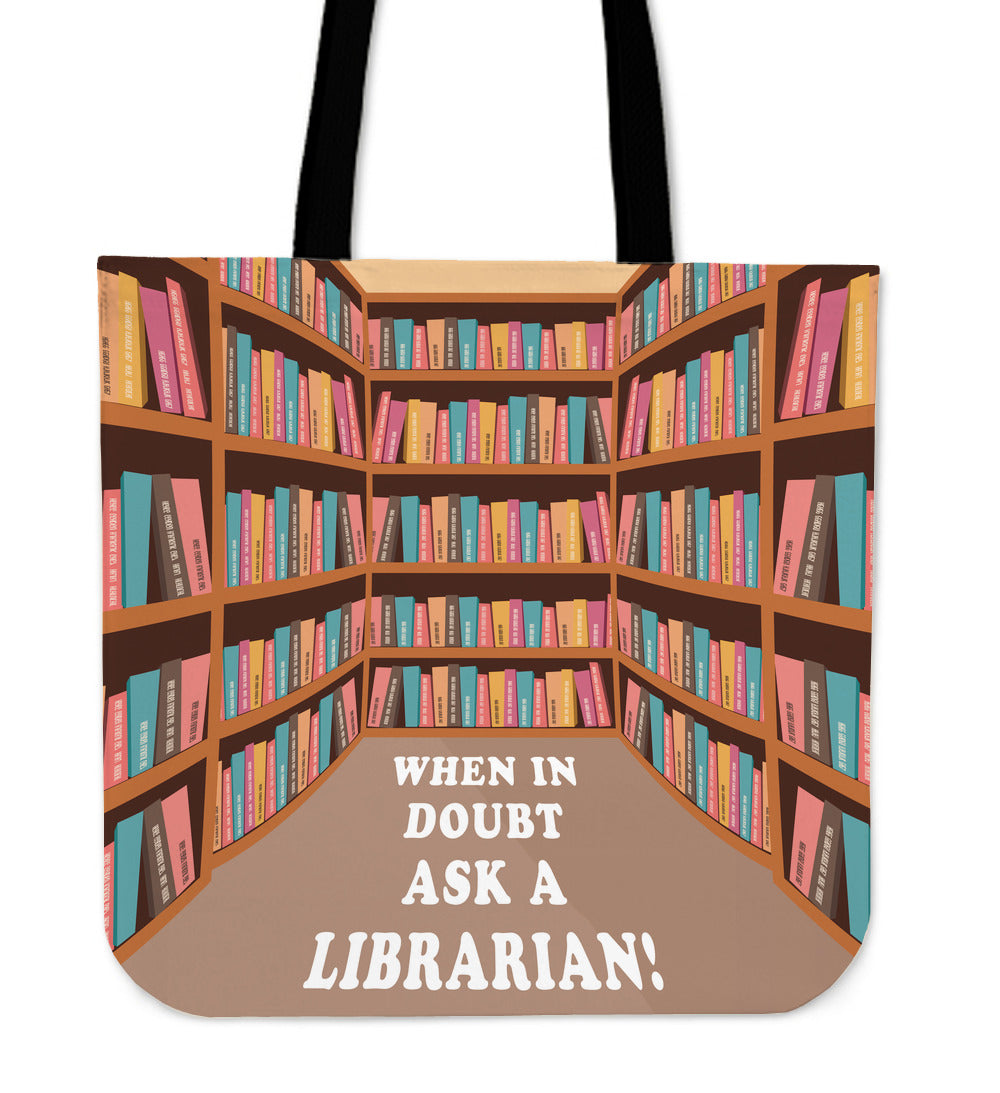 Librarian Life Linen Tote Bag