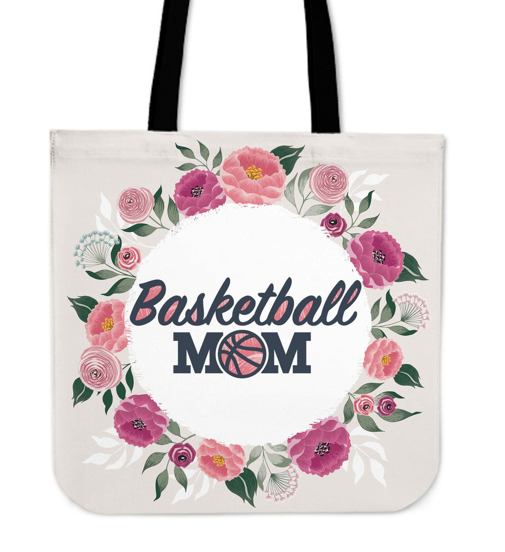 Basketball Mom Linen Tote Bag
