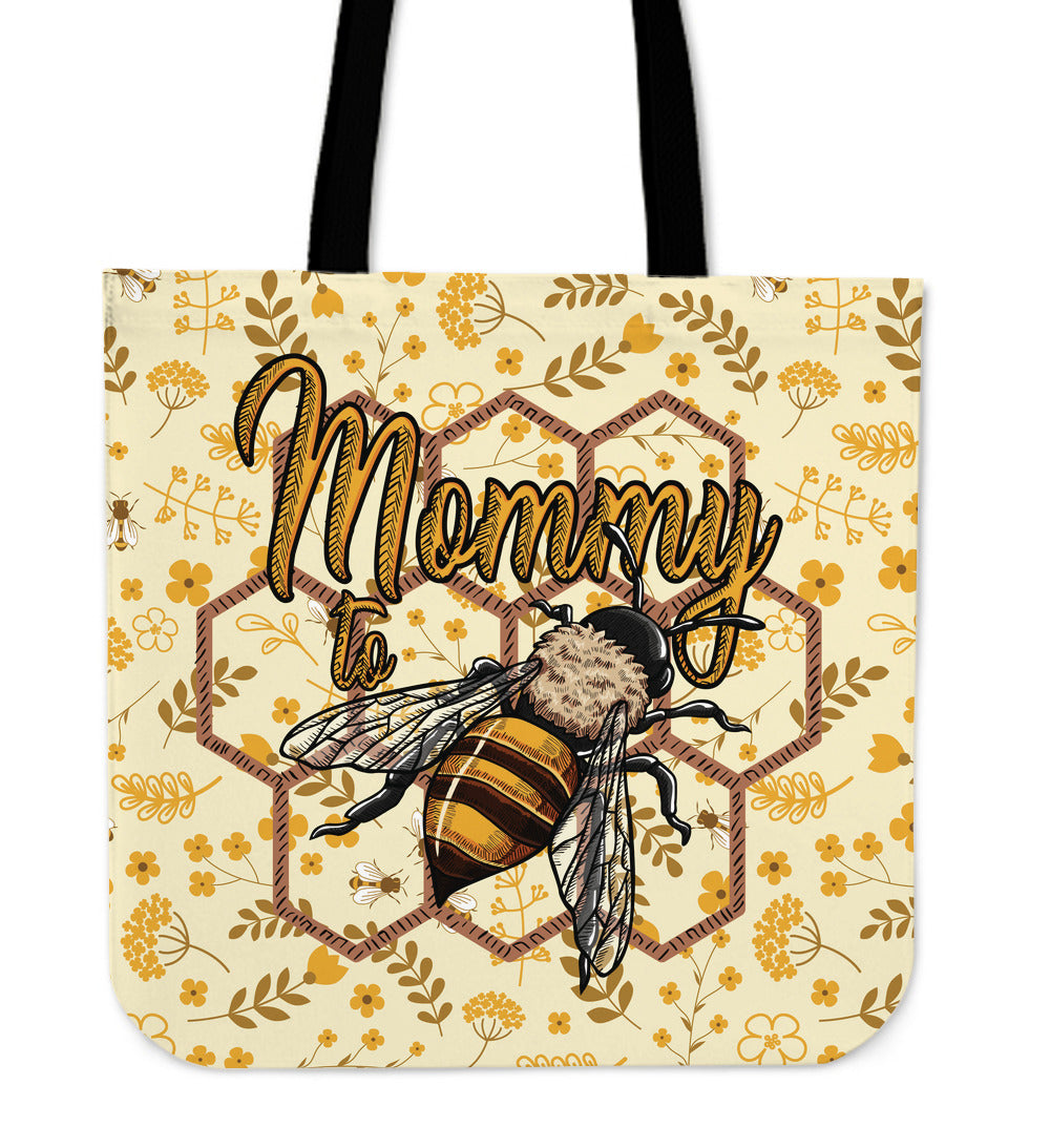 Mommy To Bee Linen Tote Bag