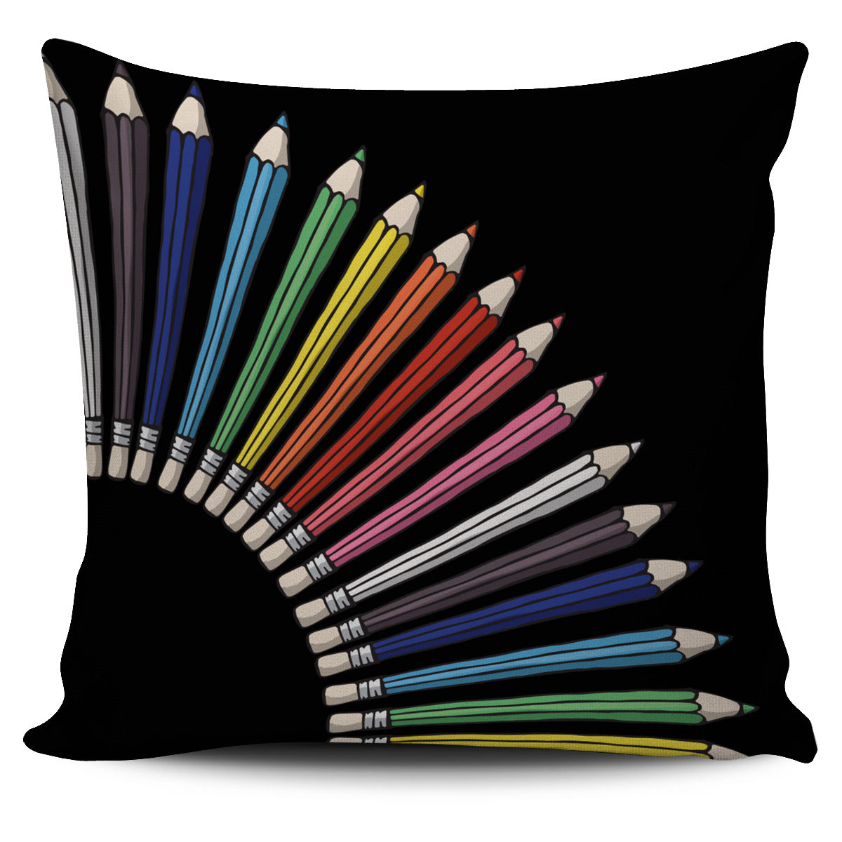 Colored Pencils Pillow Cover
