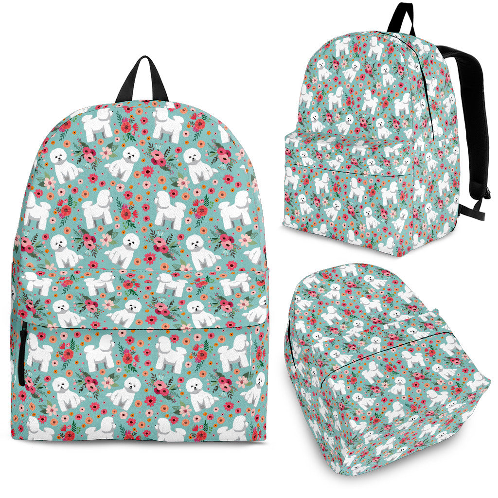 Bichon Frise Flower Backpack