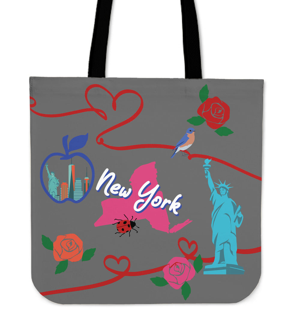 New York State Linen Tote Bag