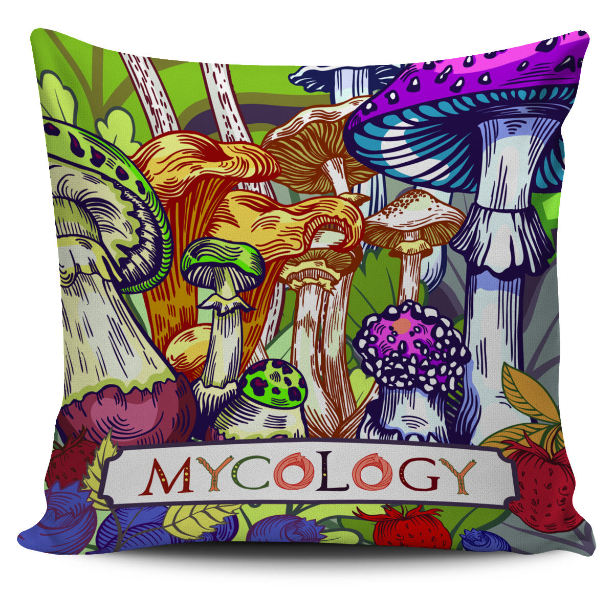 Colorful Mycology Pillow Case