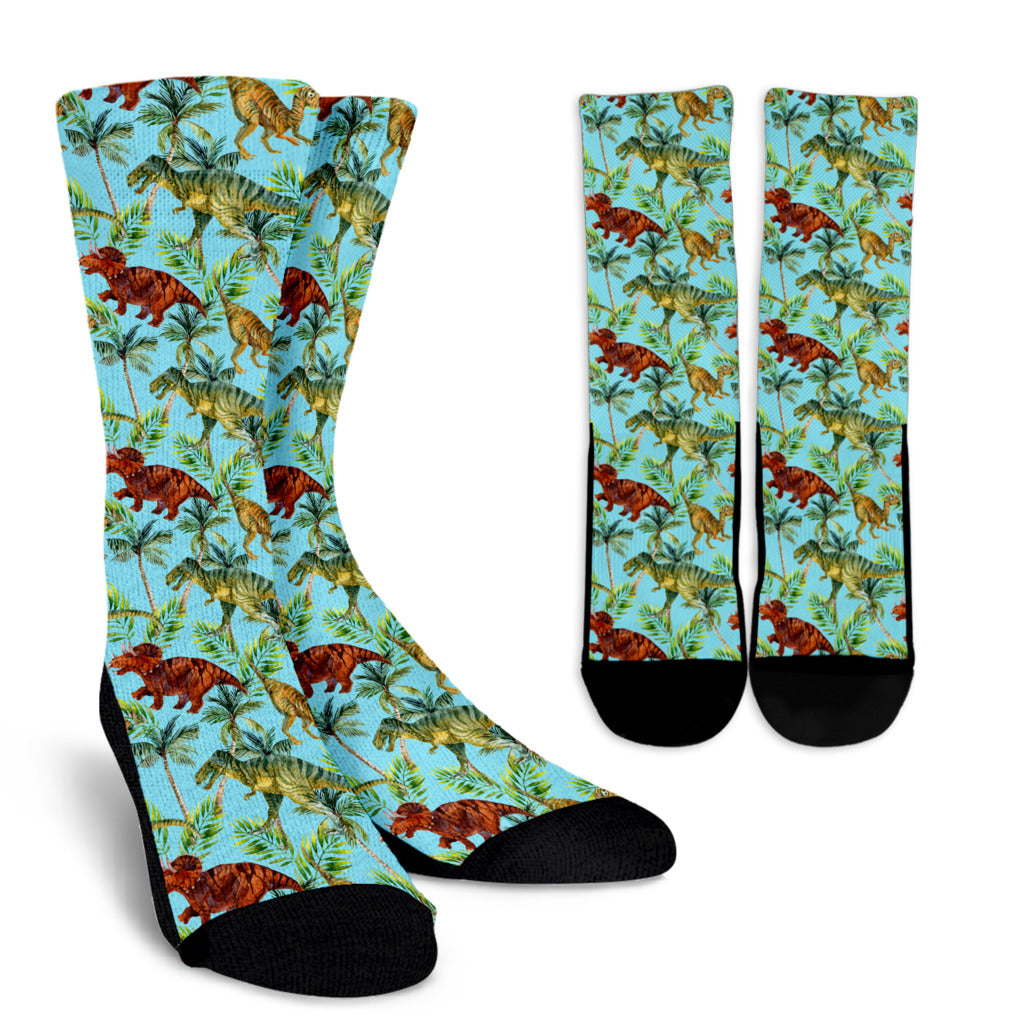 Tropical Dinosaur Socks