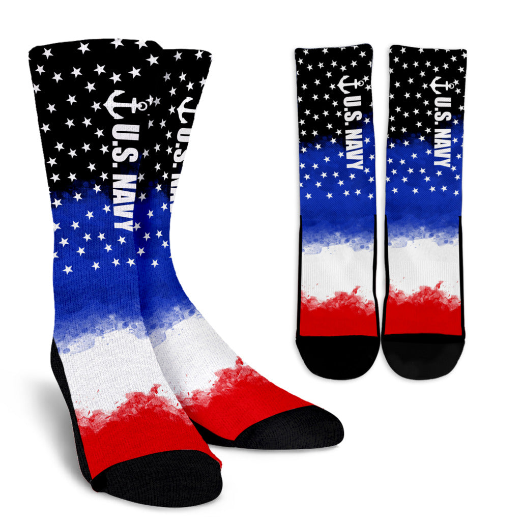 Navy Flag Socks