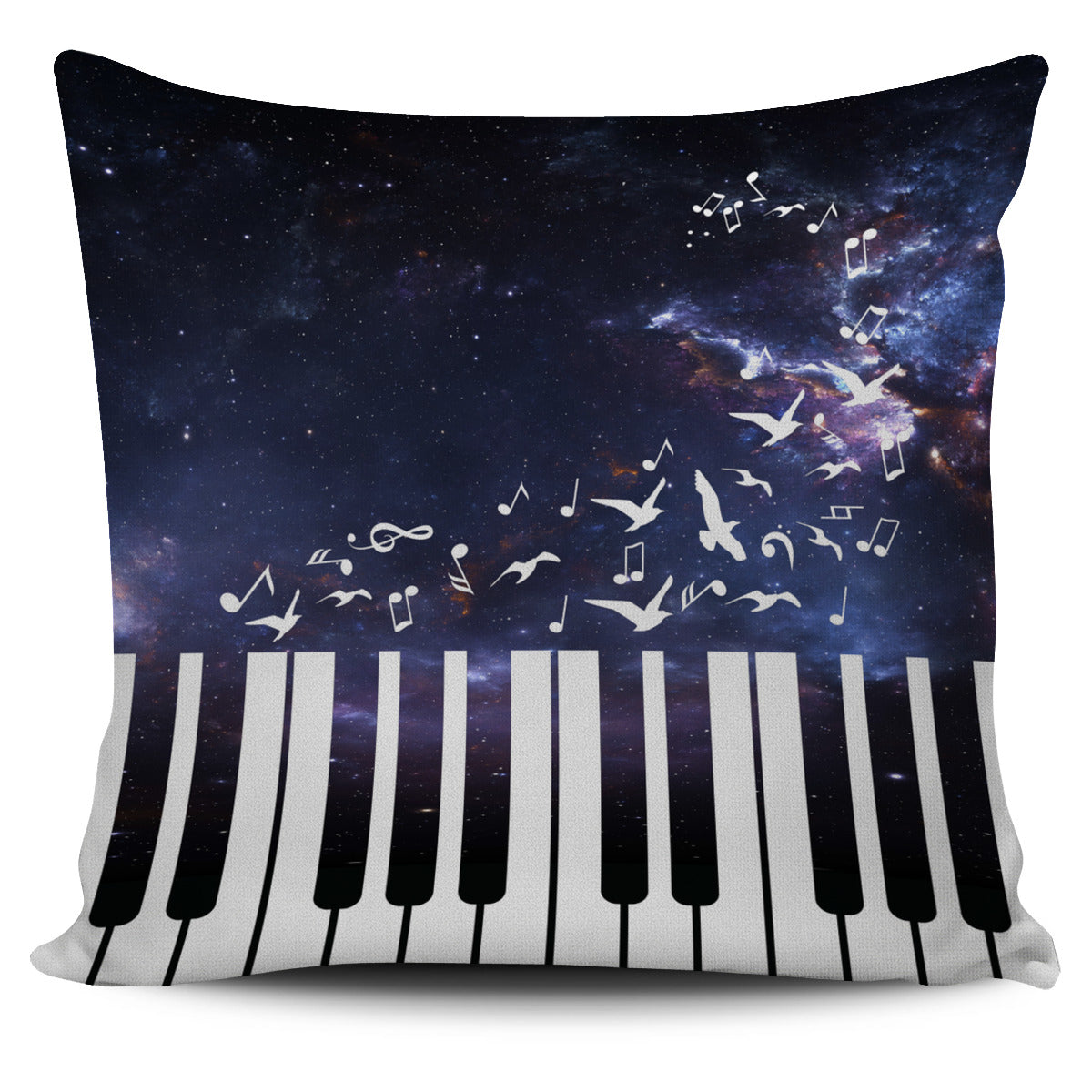 Space Piano Pillow Cover