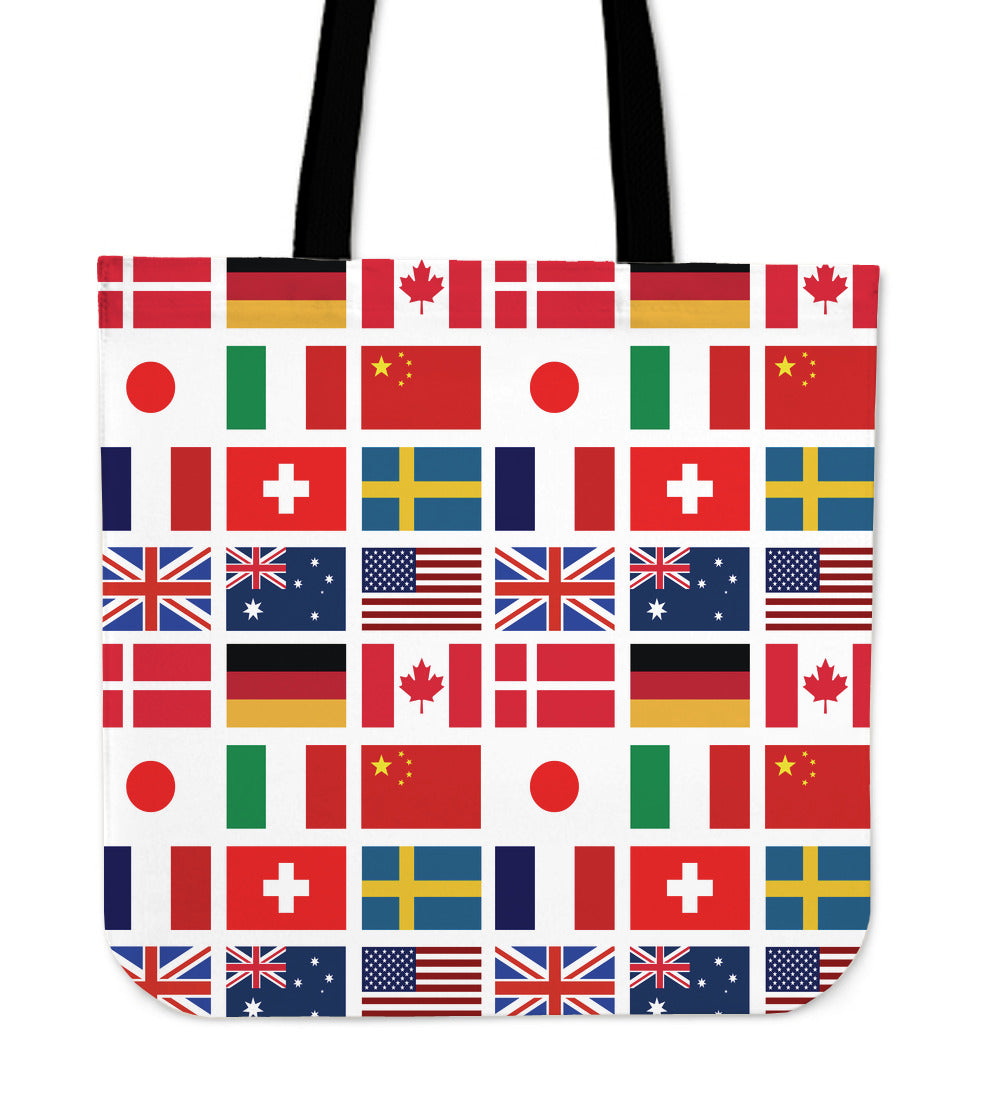 International Travel Flags Tote Bag