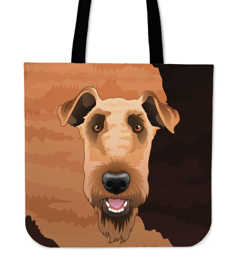 Real Airedale Terrier Cloth Tote Bag