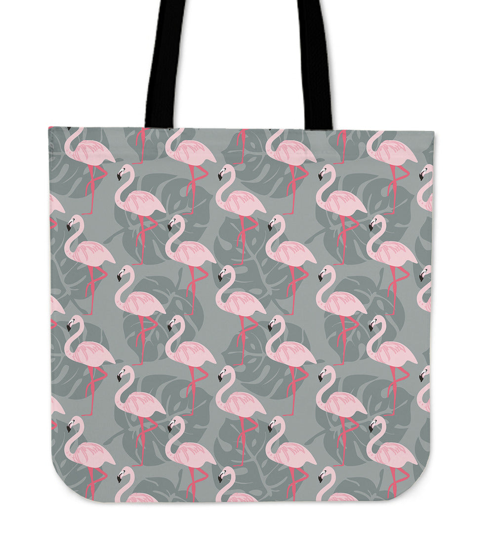 Fancy Flamingos Linen Tote Bag