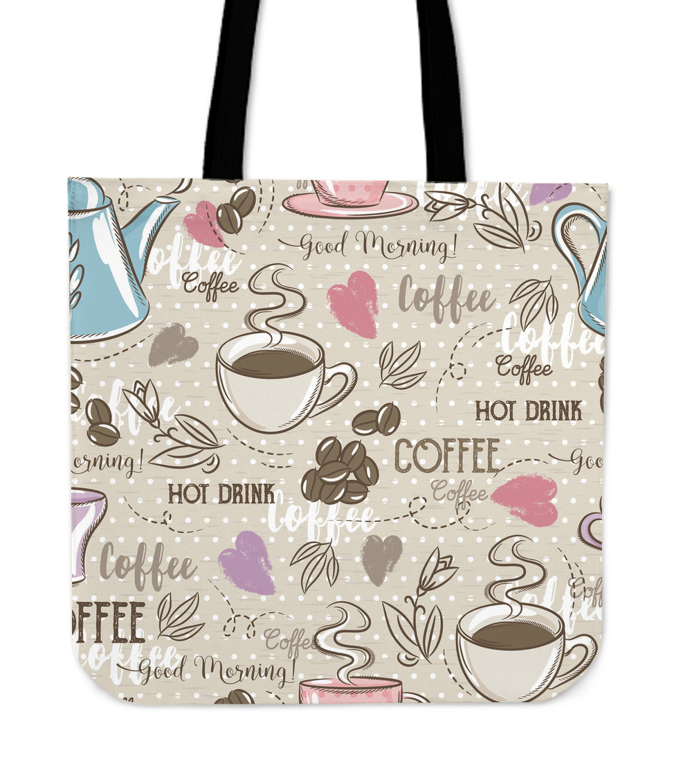 Coffee Love Linen Tote Bag