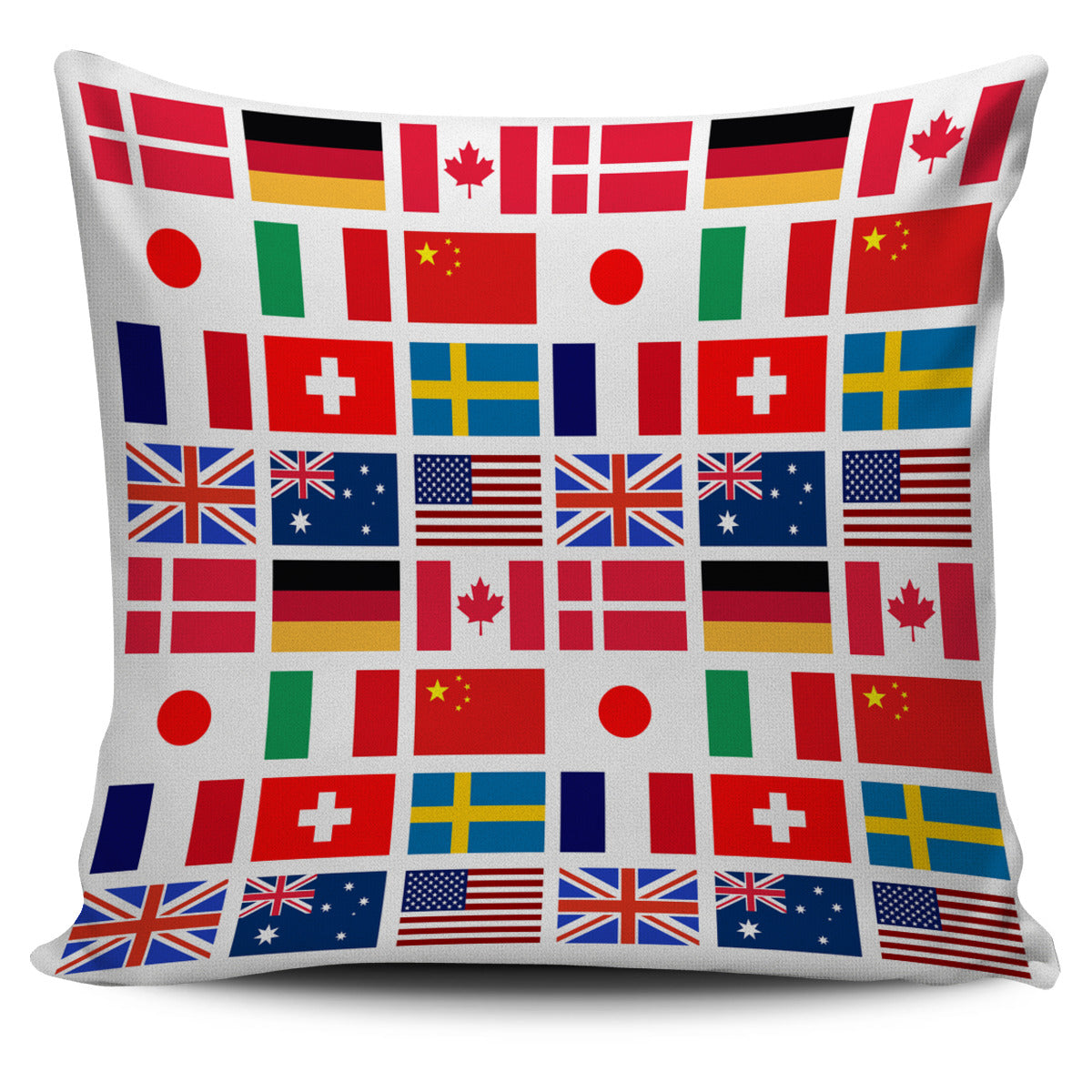 International Travel Flags Pillow Cover