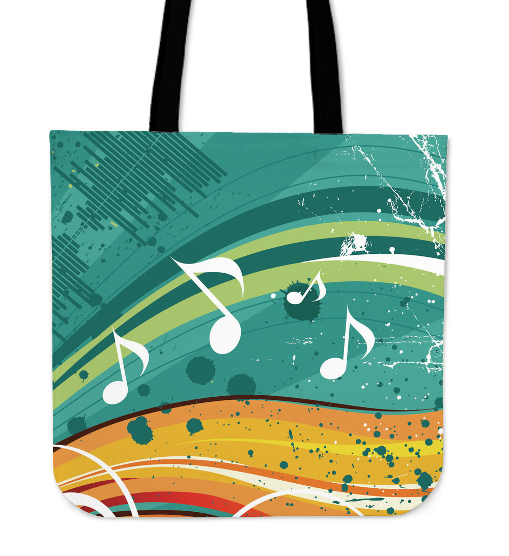 Funky Music Linen Tote Bag