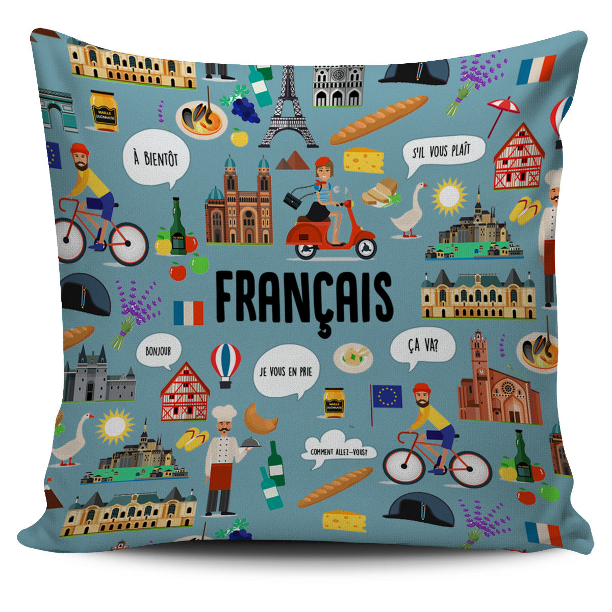 French Teacher Pillow Cover