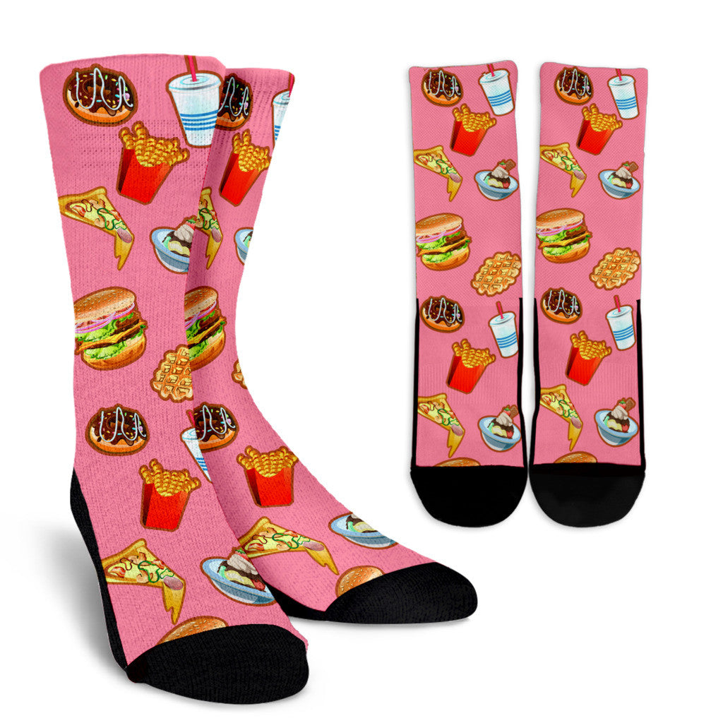 Fast Food Pattern Socks