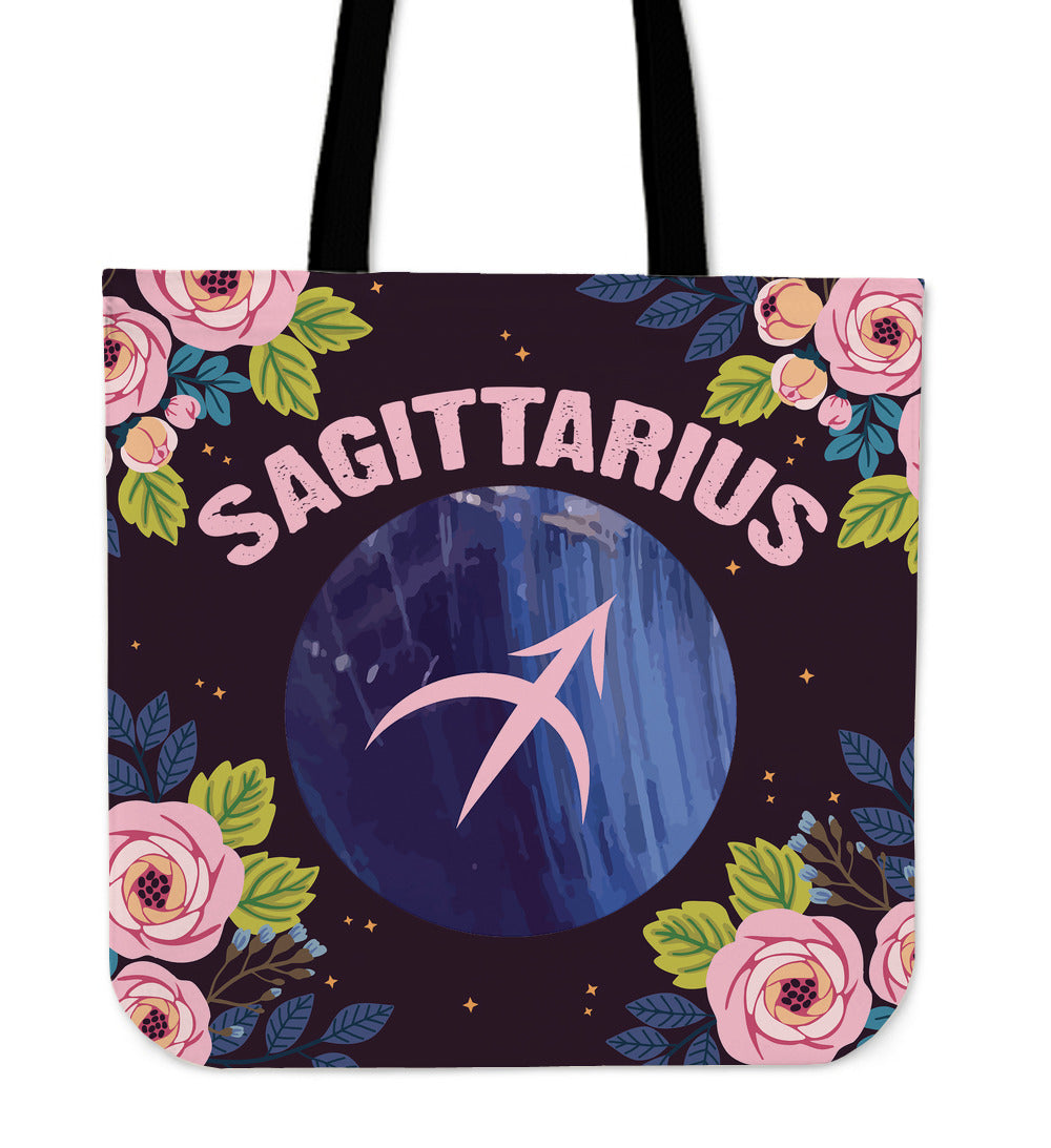 Sagittarius Vibes Linen Tote Bag