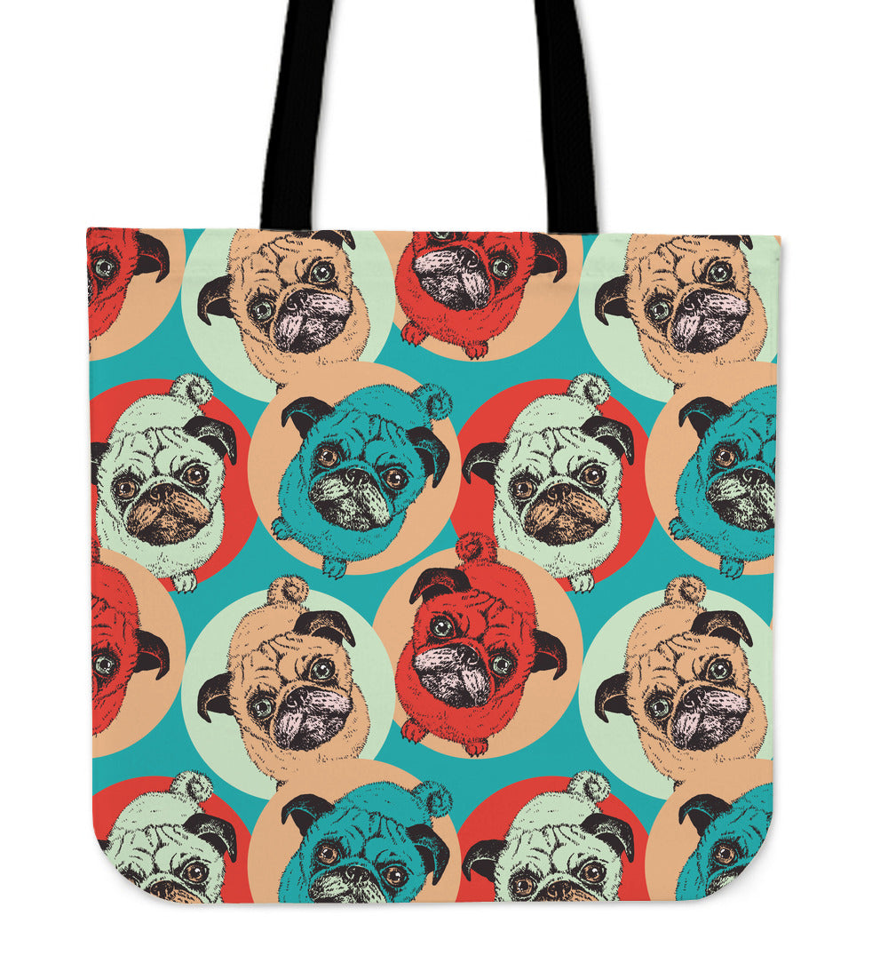 Pug Pop Art Linen Tote Bag
