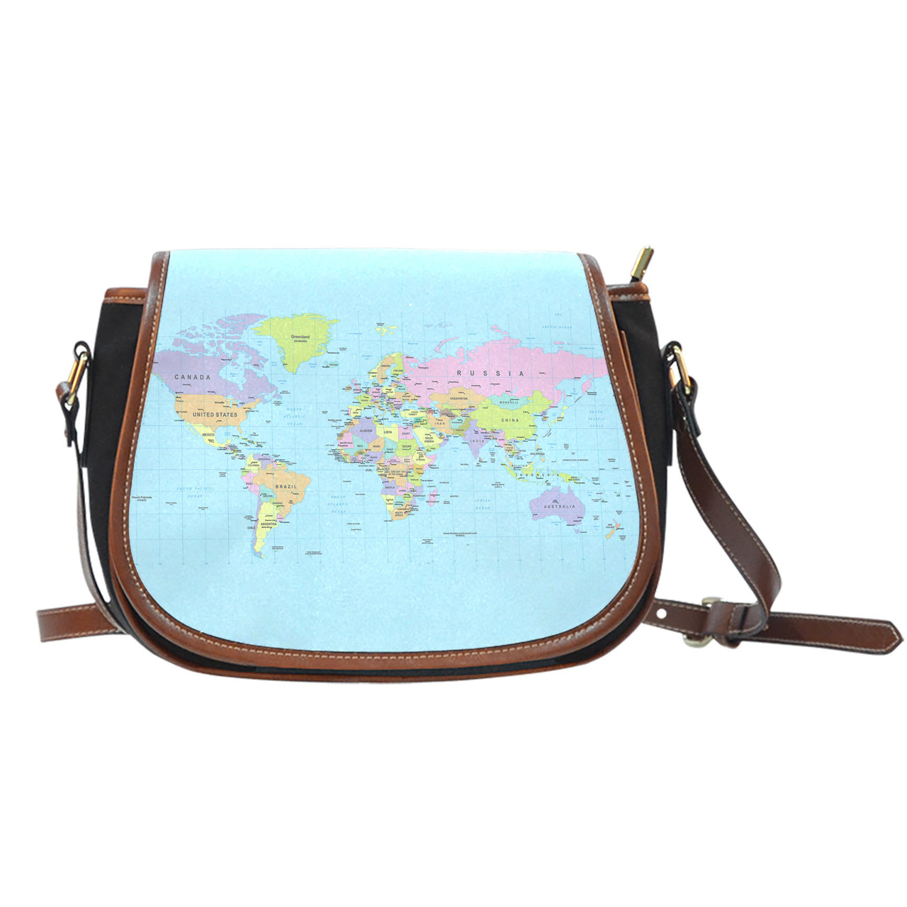 Geography Globe Saddle Bag