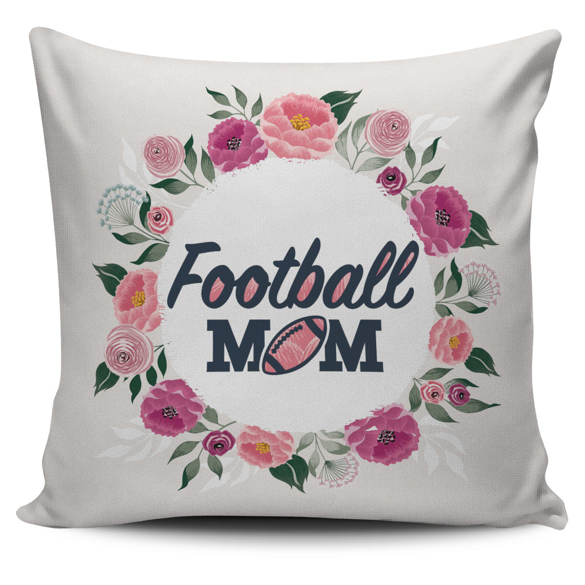 Football Mom Pillow Cover