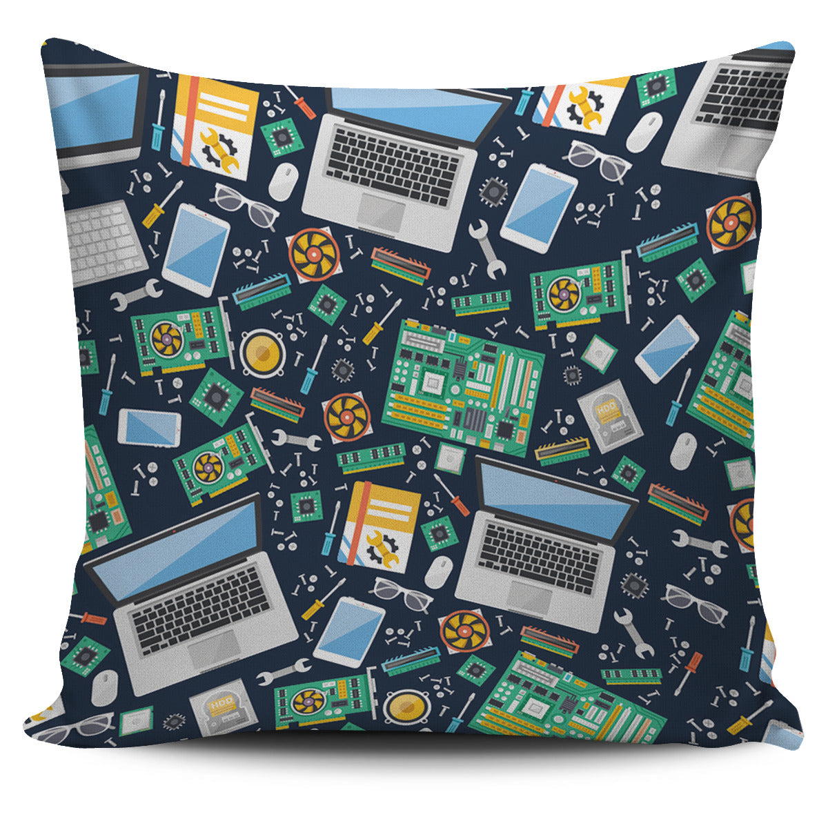 Computer Tech Pillow Cover
