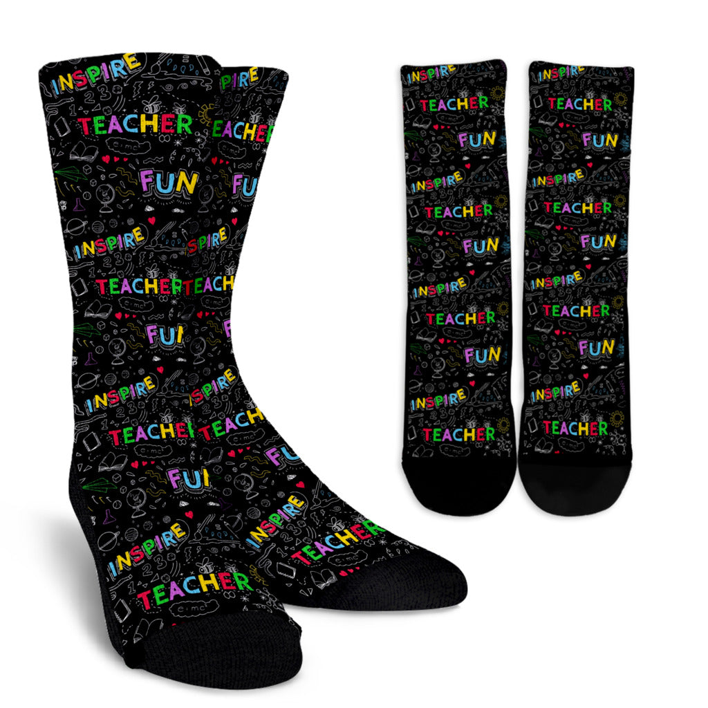 Blackboard Teacher Socks
