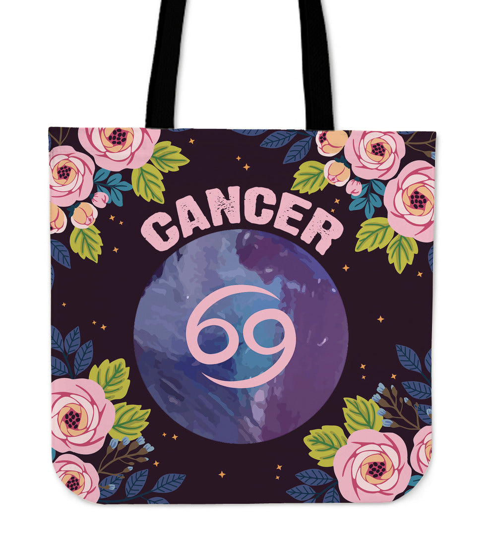 Cancer Vibes Linen Tote Bag