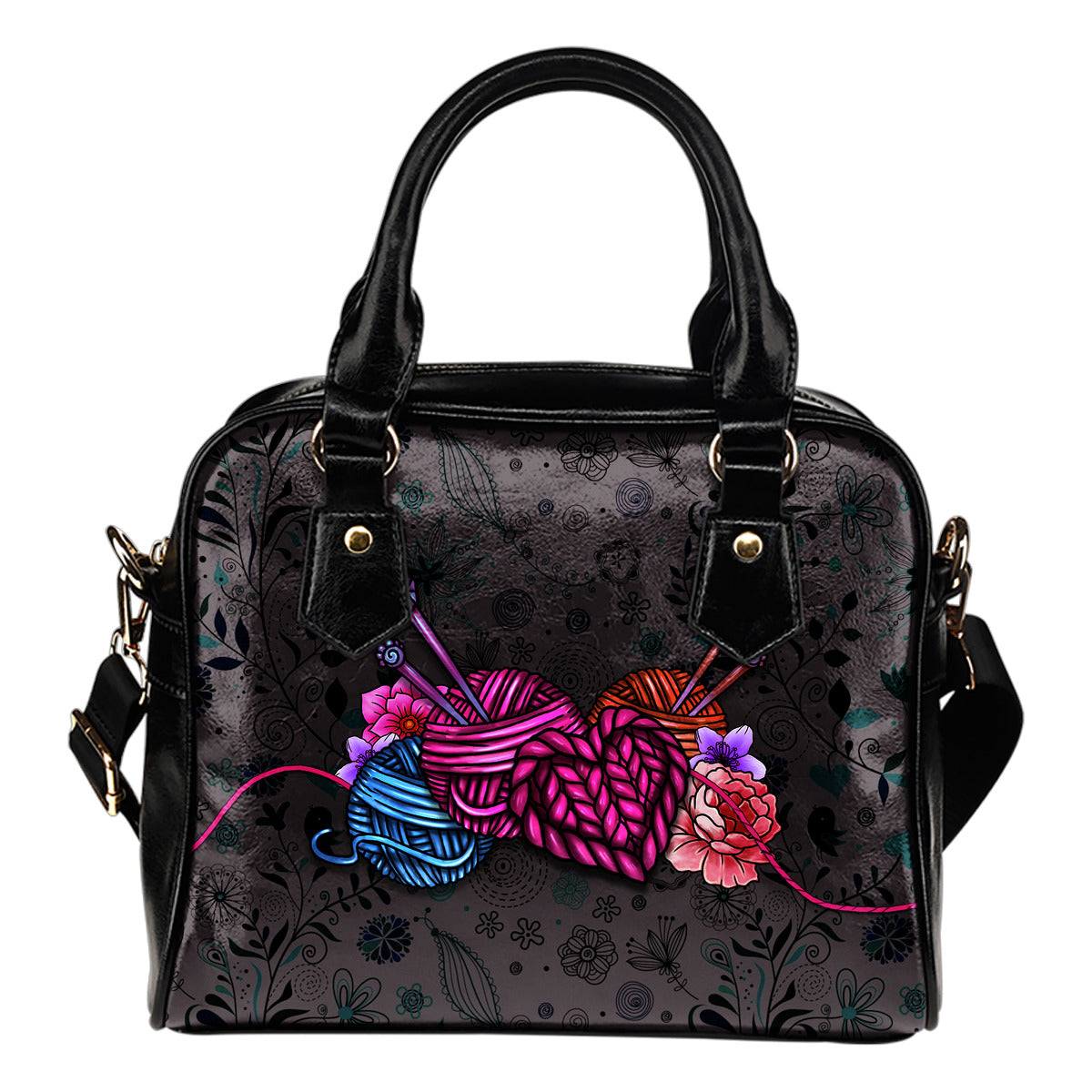 Floral Knitting Handbag