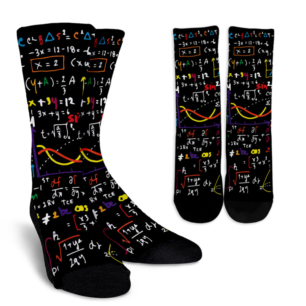 Colorful Math Formula Socks