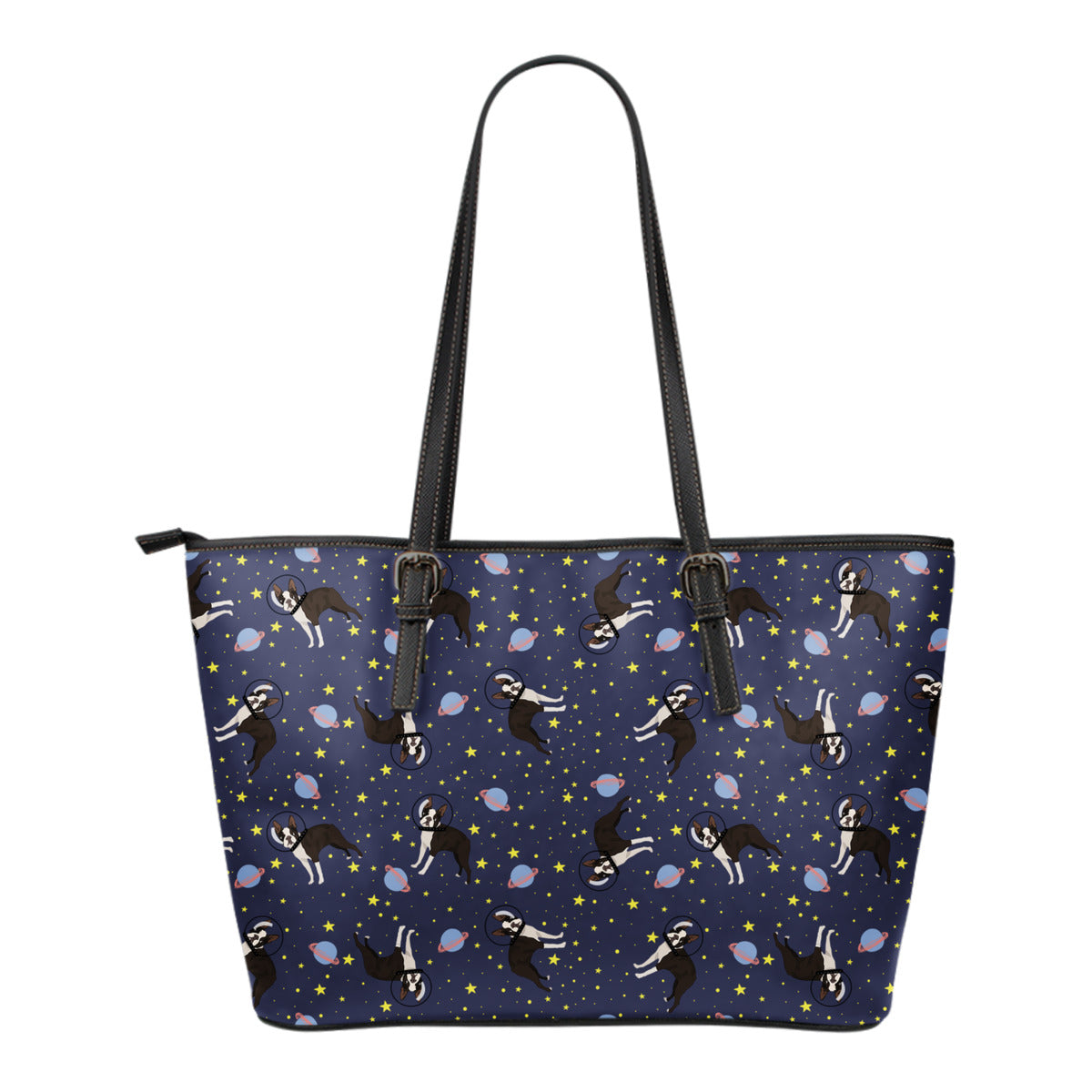 Space Boston Terrier Tote Bag