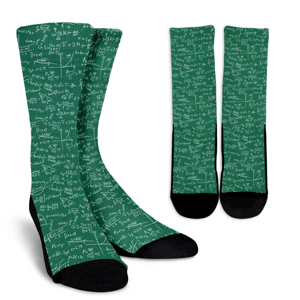 Math Formula Pattern Socks