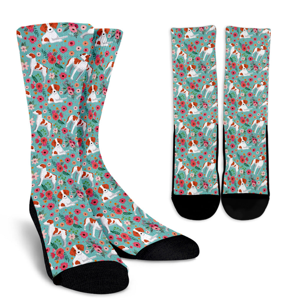 Brittany Flower Socks