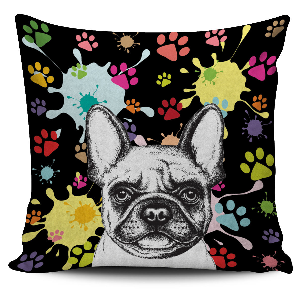 Artsy Frenchie Pillow Cover