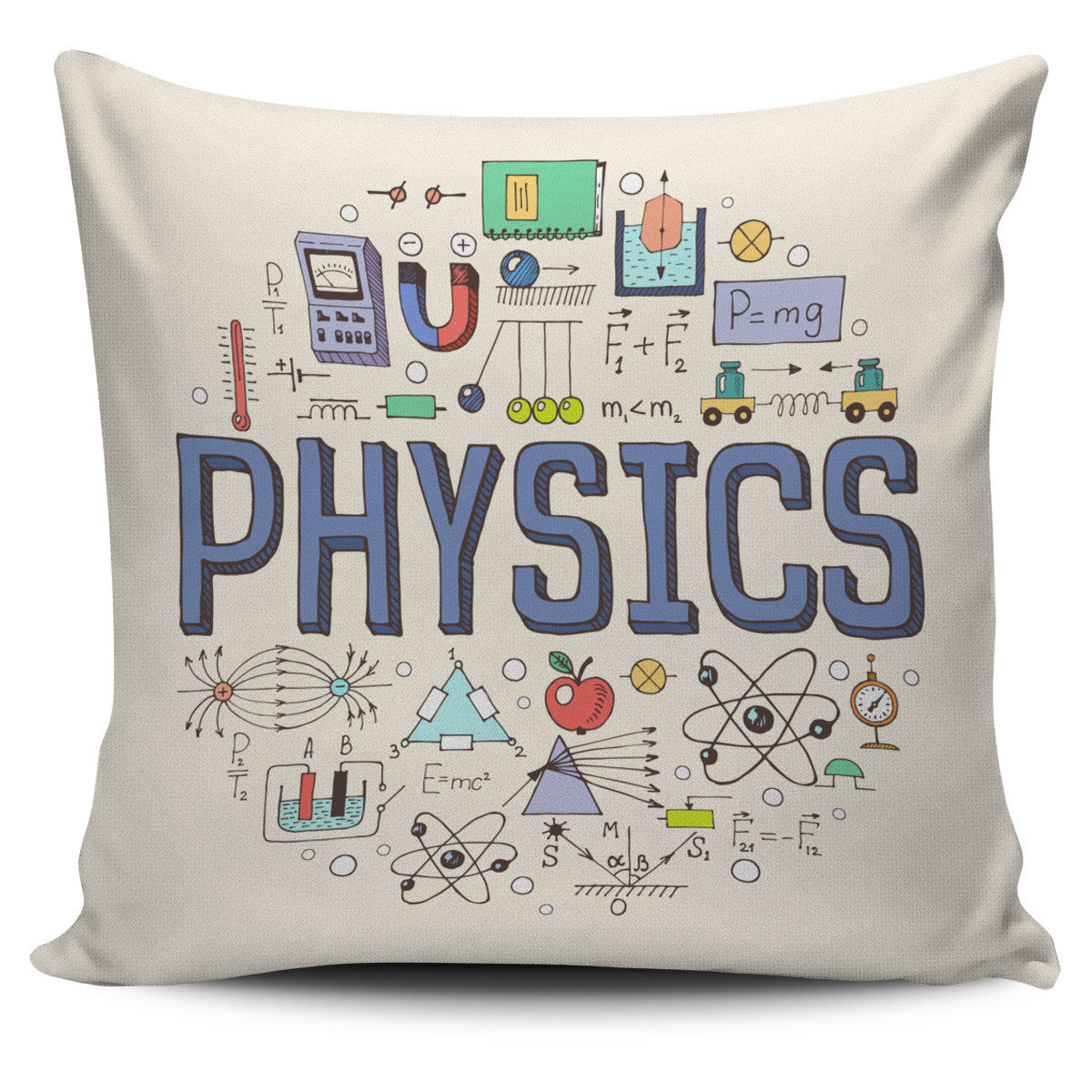 Physics Pattern Pillow Case