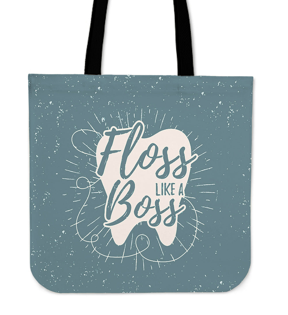 Floss Boss Linen Tote Bag