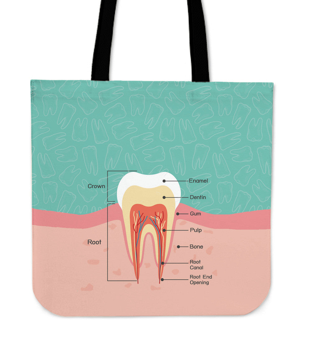 Dentist Diagram Linen Tote Bag
