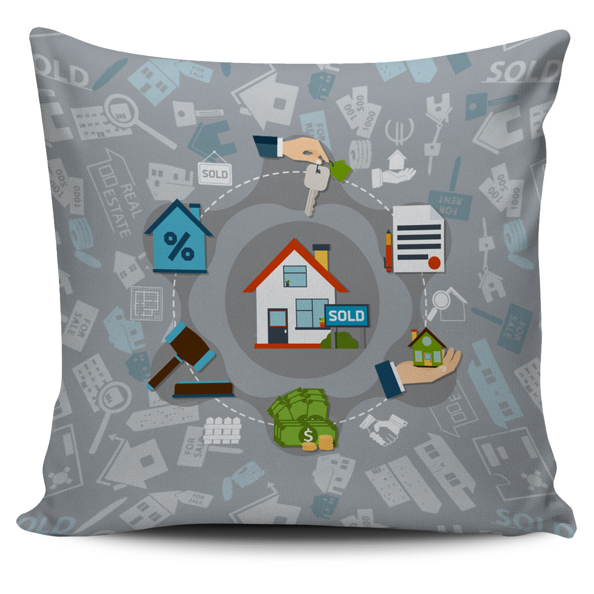 Real Estate Sold Pillow Cover